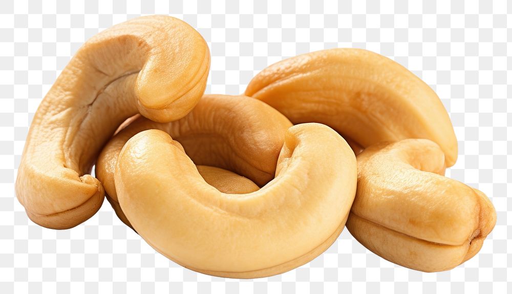 PNG  Cashew nut food white background freshness.