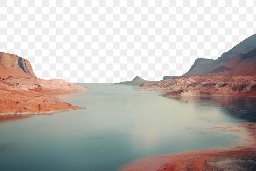 PNG  Lake landscape outdoors nature. AI generated Image by rawpixel.