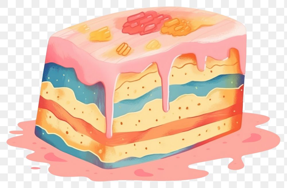 PNG  Cake dessert icing food. AI generated Image by rawpixel.