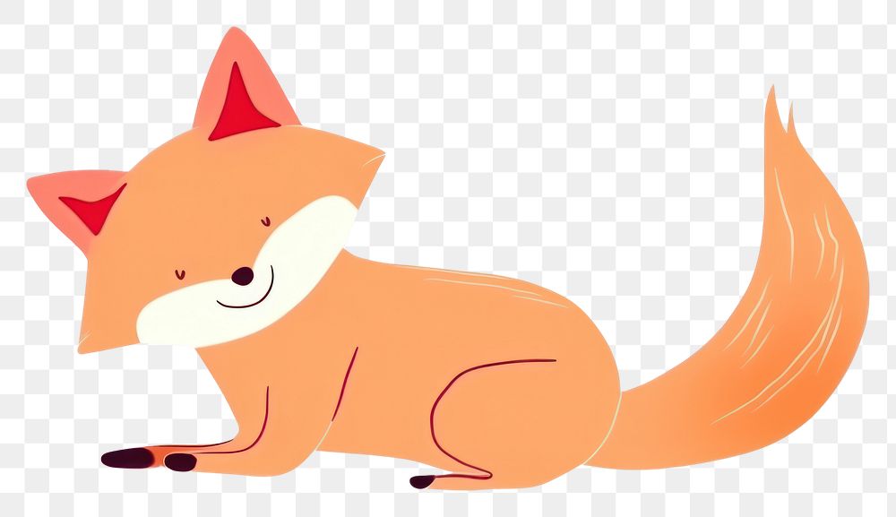 PNG  Fox animal mammal white background. AI generated Image by rawpixel.