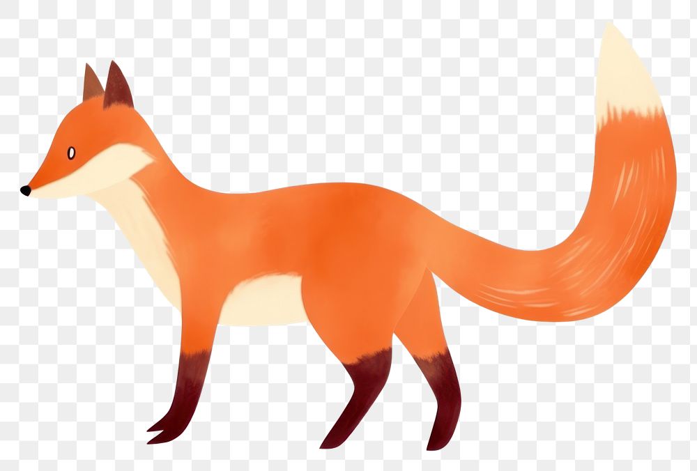 PNG  Fox animal mammal white background. AI generated Image by rawpixel.