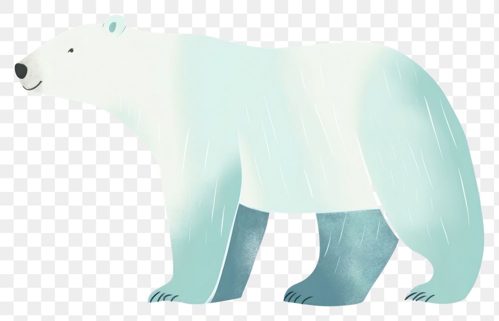 PNG  Polar bear wildlife animal mammal. AI generated Image by rawpixel.