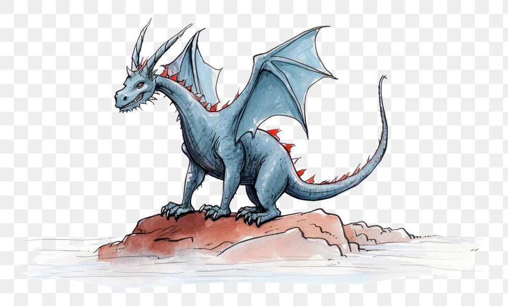 PNG  Dragon sketch animal representation.