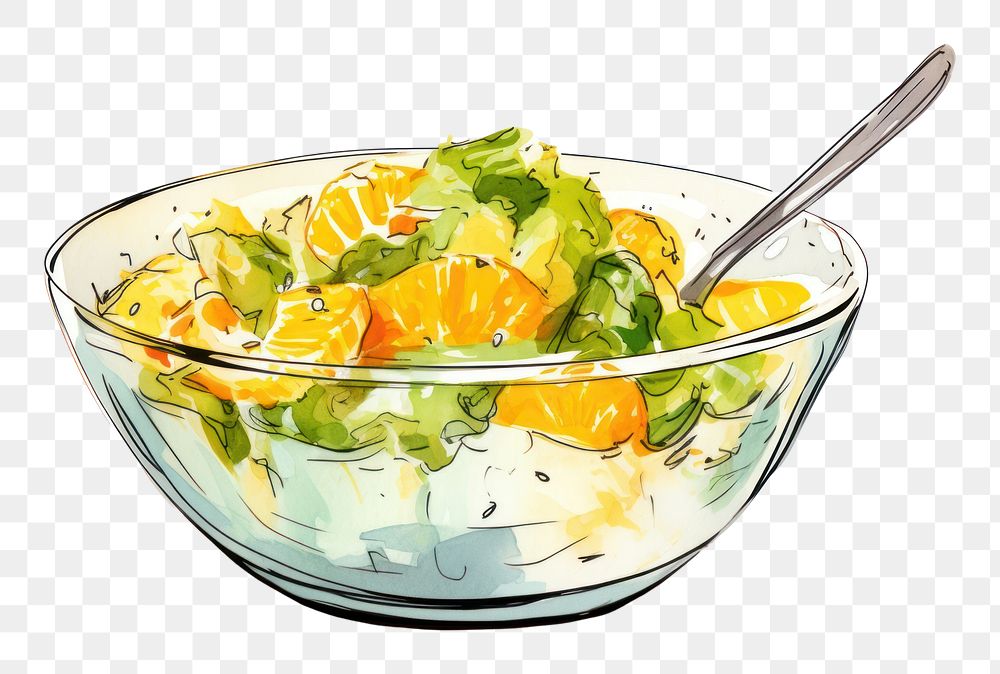 PNG  Salad plate bowl food.