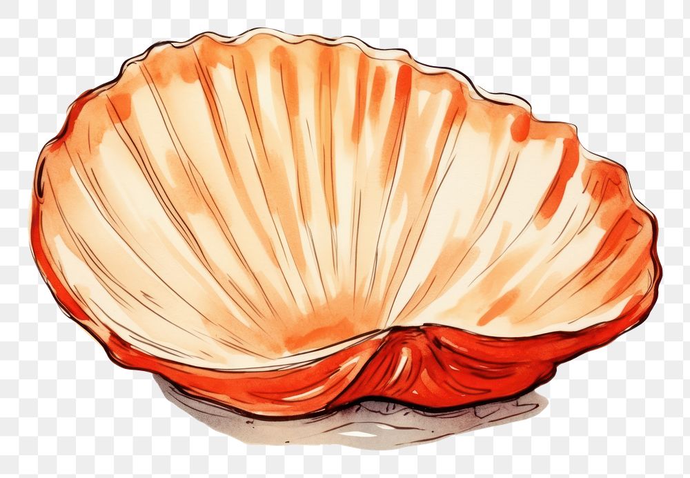 PNG  Shell seafood clam white background.
