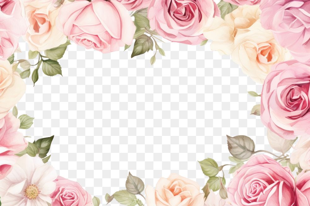 PNG Roses border frame backgrounds pattern flower.