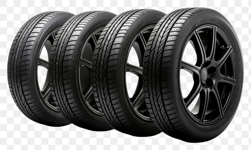 PNG Car tires wheel spoke black.
