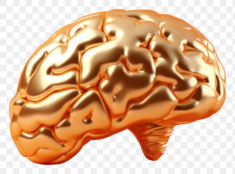 PNG Golden plastic brain accessories investment accessory.