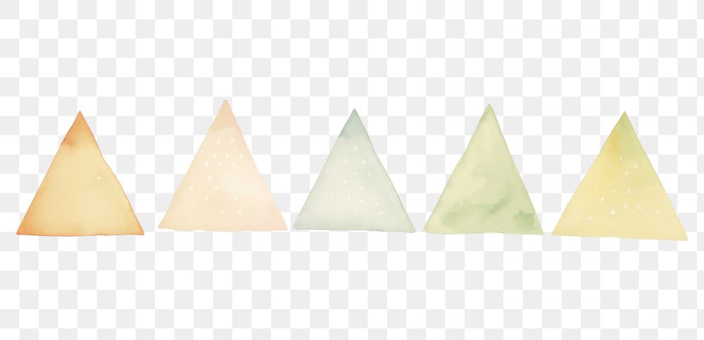 PNG Triangles as divider line watercolour illustration creativity yellow shape.