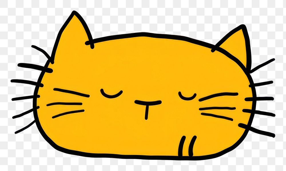 PNG Sleeping cat cartoon animal anthropomorphic.