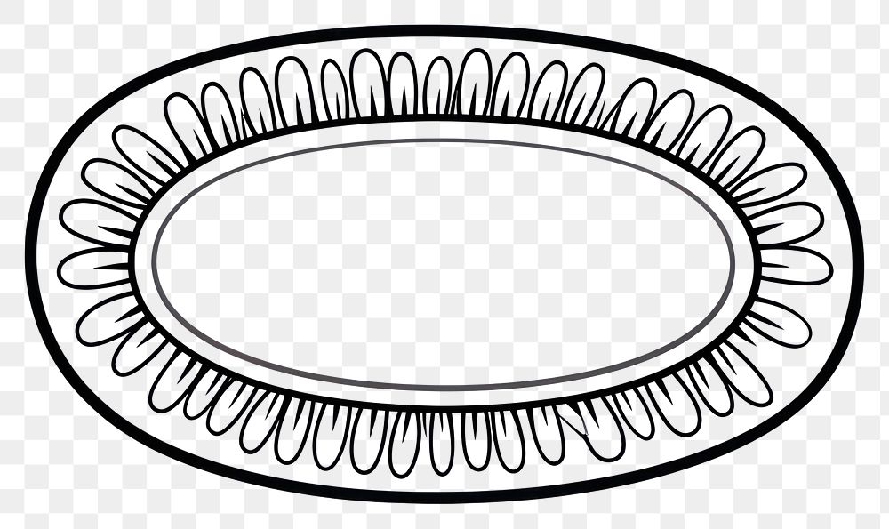 PNG  Shape line oval dishware.
