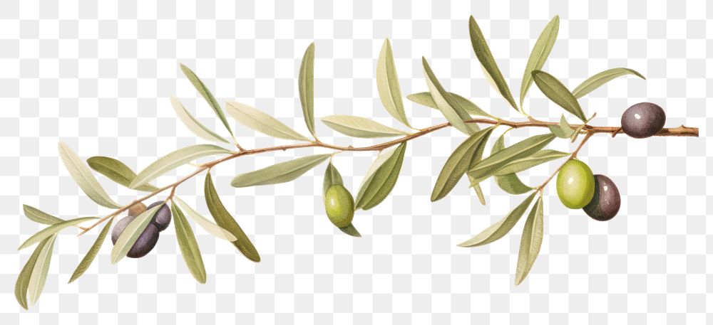 PNG Olives branch plant food leaf.