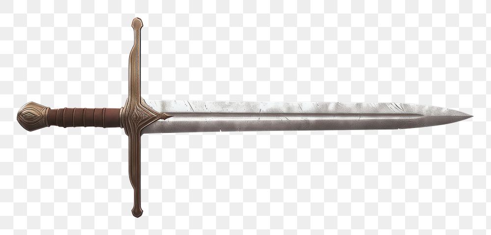 PNG Painting of a sword weapon dagger white background.
