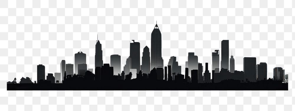 PNG City silhouette architecture metropolis. AI generated Image by rawpixel.