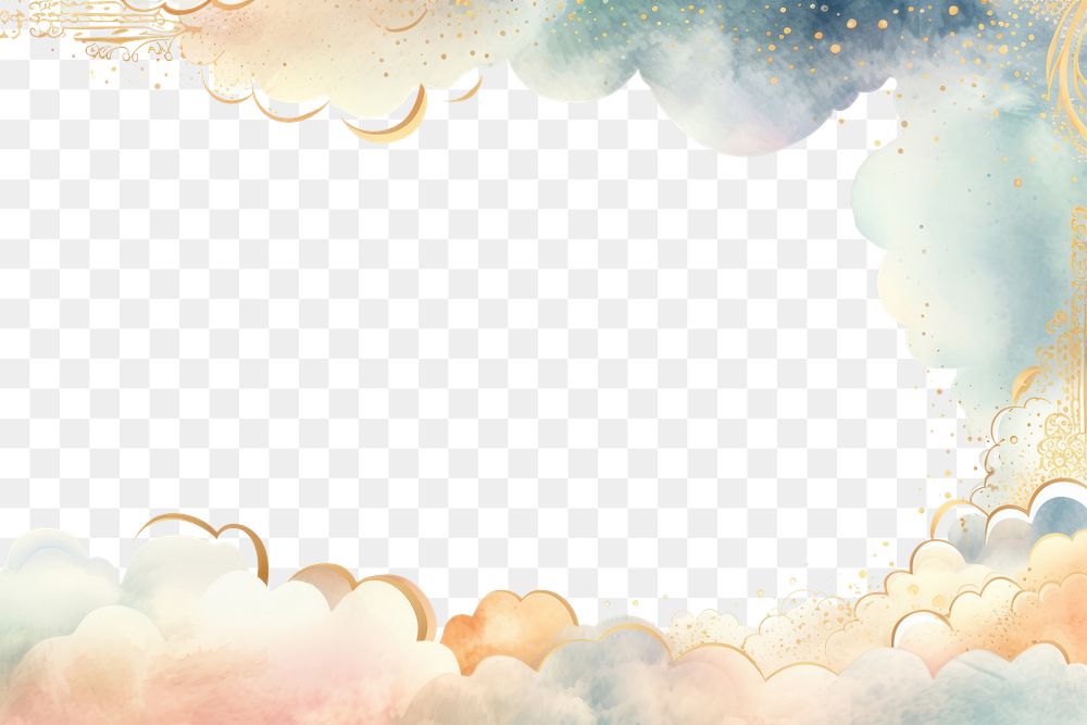 PNG Cloud frame backgrounds outdoors art