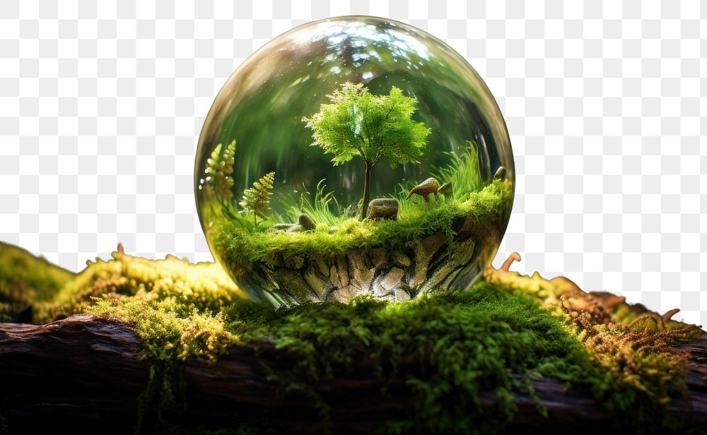 PNG  Crystal globe outdoors sphere nature. AI generated Image by rawpixel.