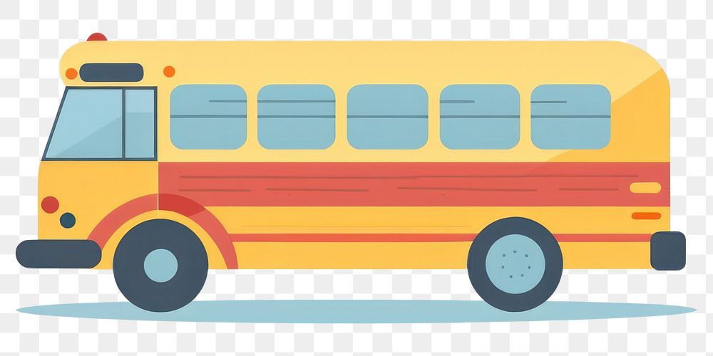 PNG School bus vehicle transportation minibus. AI generated Image by rawpixel.