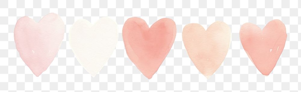 PNG Hearts divider watercolour illustration backgrounds white background creativity.
