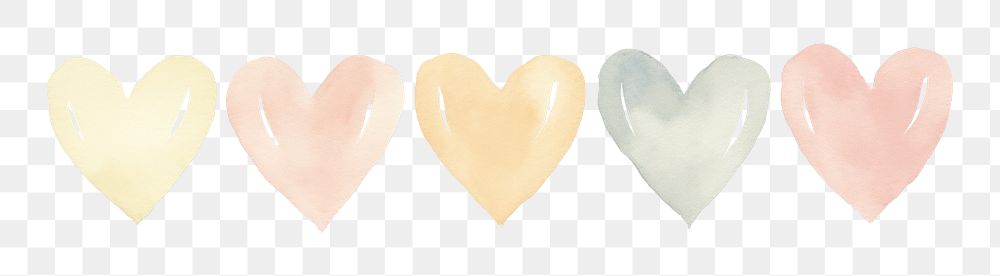 PNG Hearts with lines divider watercolour illustration backgrounds white background creativity.