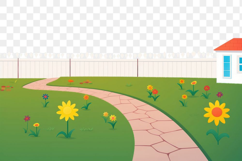 PNG Flower garden landscape outdoors nature. AI generated Image by rawpixel.