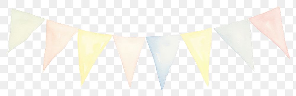 PNG Party flags lines as divider line watercolour illustration white background clothesline celebration.