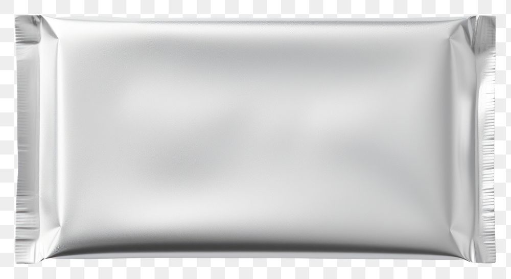 PNG Blank foil package white background rectangle aluminium. AI generated Image by rawpixel.