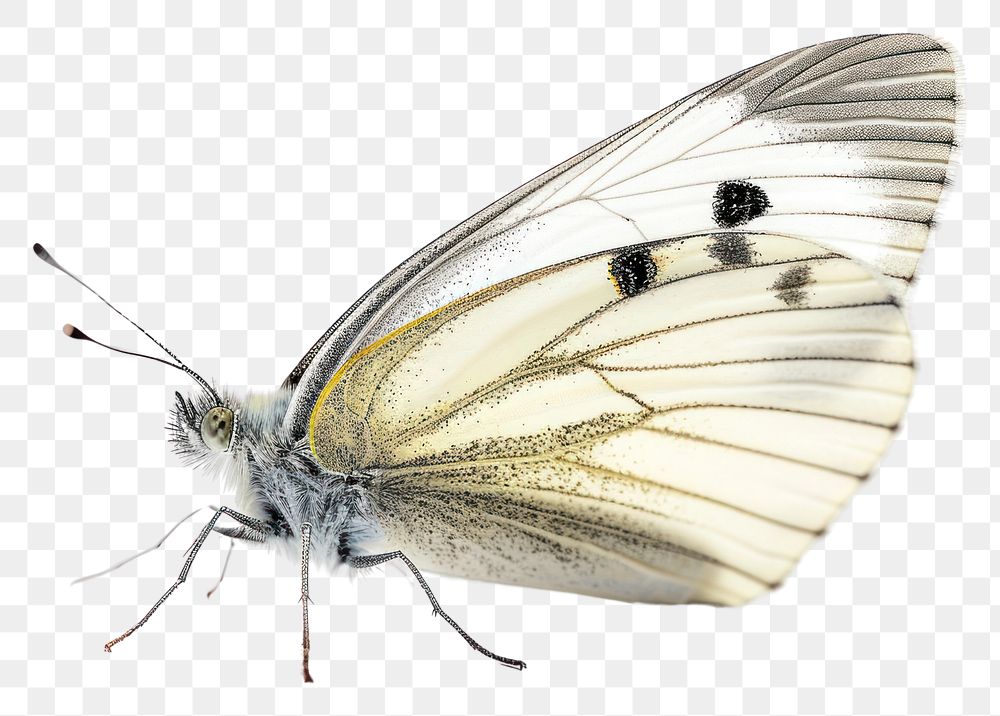 PNG  Cabbage white butterfly animal insect white background. AI generated Image by rawpixel.