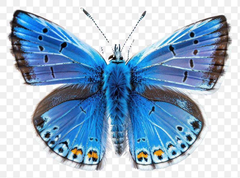 PNG  Common blue butterfly insect animal moth. AI generated Image by rawpixel.