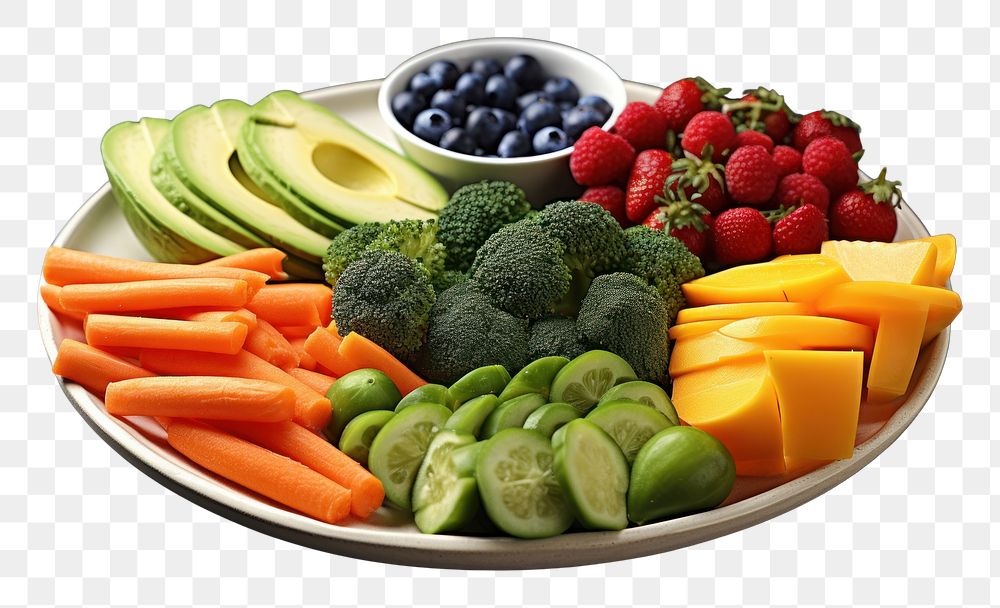 PNG Blueberry broccoli carrot fruit.