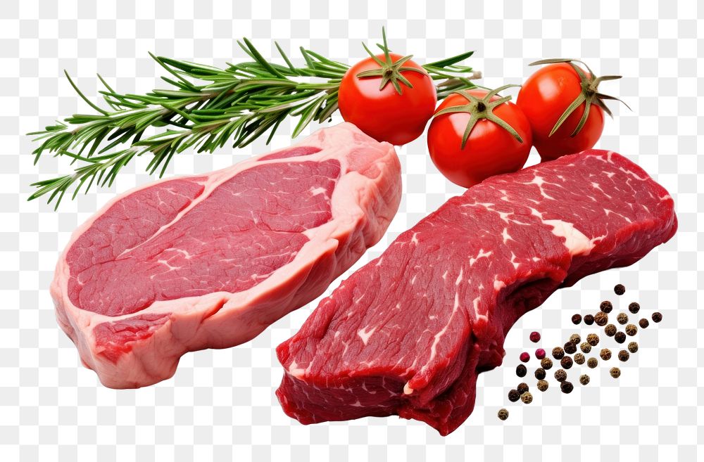 PNG Beef steak ingredients meat food pork.