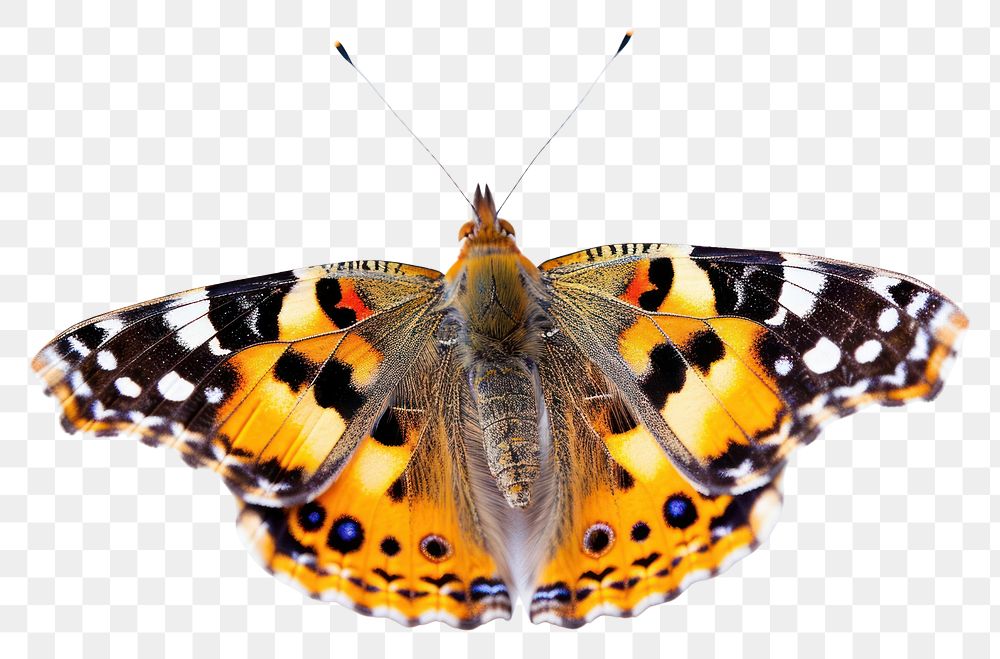 PNG  Painted lady butterfly animal insect moth. AI generated Image by rawpixel.