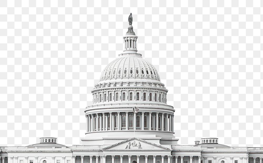 PNG Us capitol dome landmark white architecture. AI generated Image by rawpixel.
