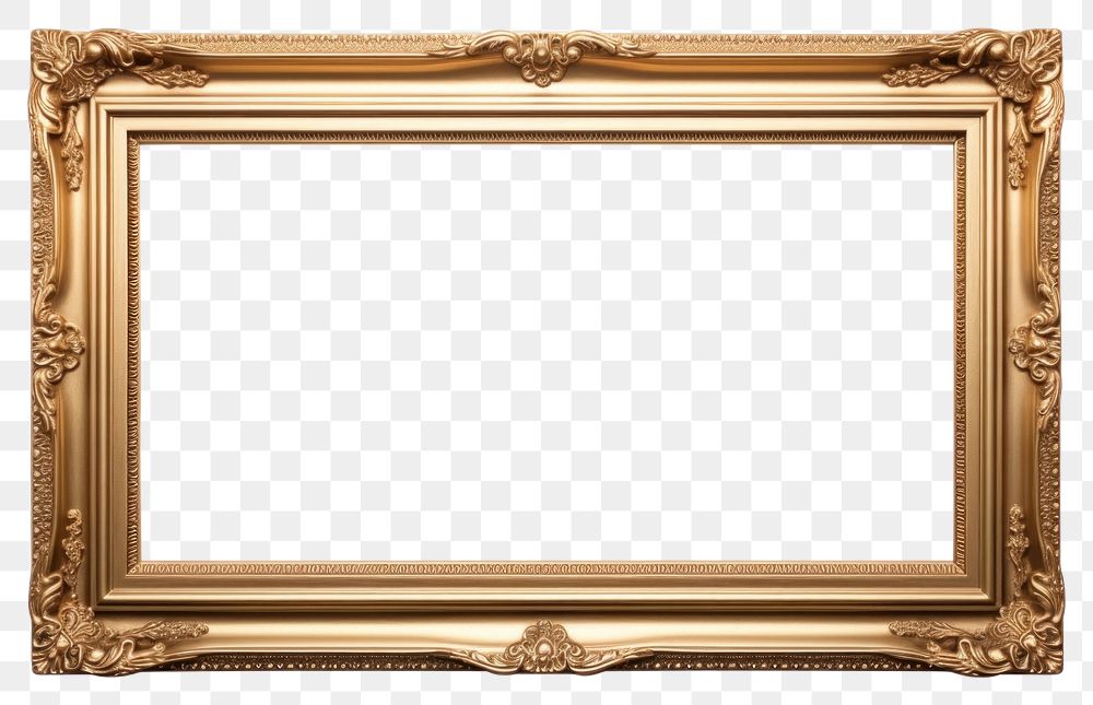 PNG Vintage gold frame backgrounds white background architecture. AI generated Image by rawpixel.
