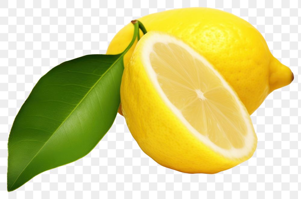 PNG  Fresh lemon fruit plant food. AI generated Image by rawpixel.