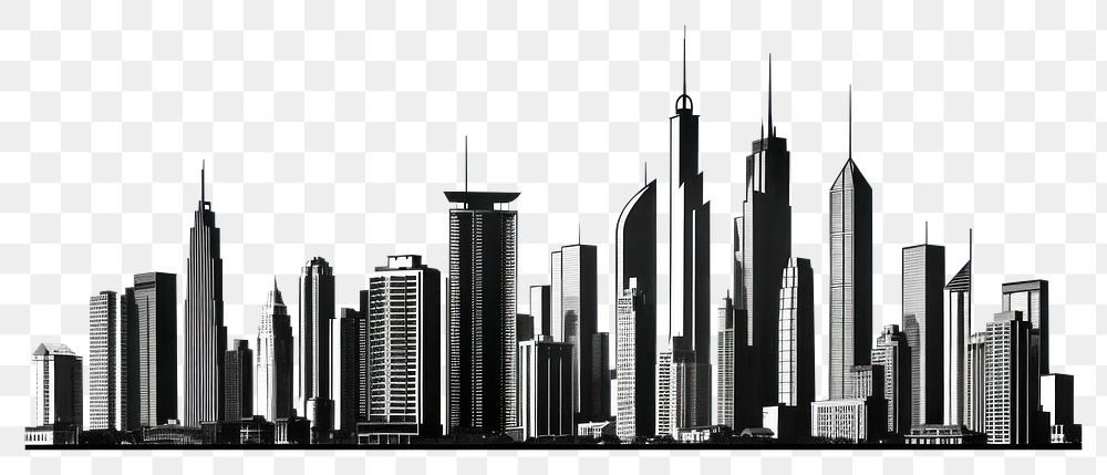 PNG City skyscrapers architecture metropolis cityscape. AI generated Image by rawpixel.