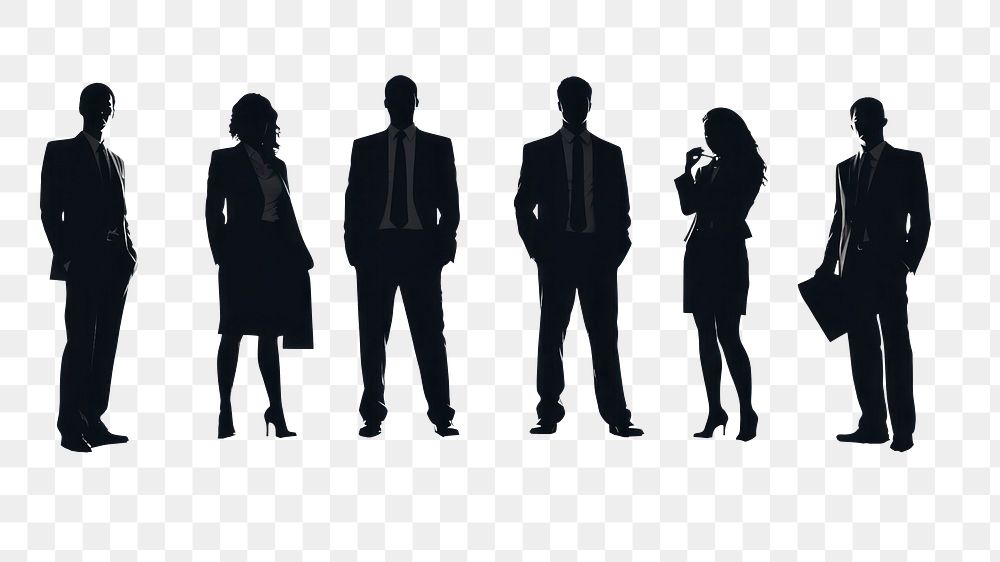 PNG Business people silhouette adult white background. AI generated Image by rawpixel.