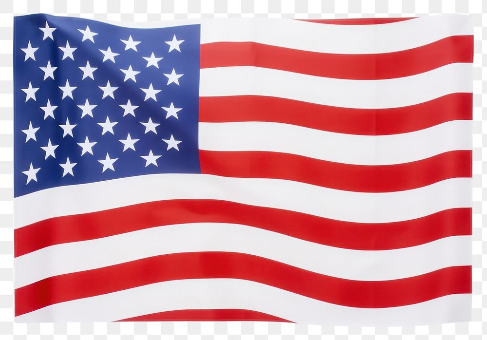 PNG American flag white white background independence.