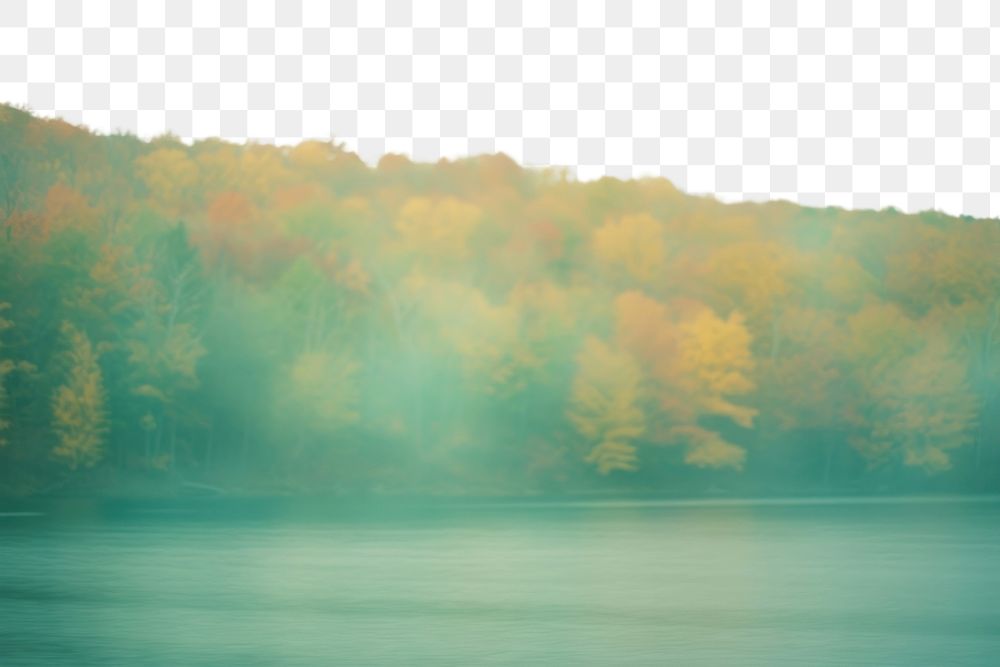 PNG  Autumn lake landscape outdoors nature. AI generated Image by rawpixel.