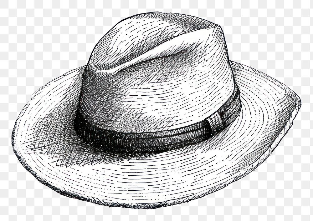 PNG  Drawing sketch hat illustrated.