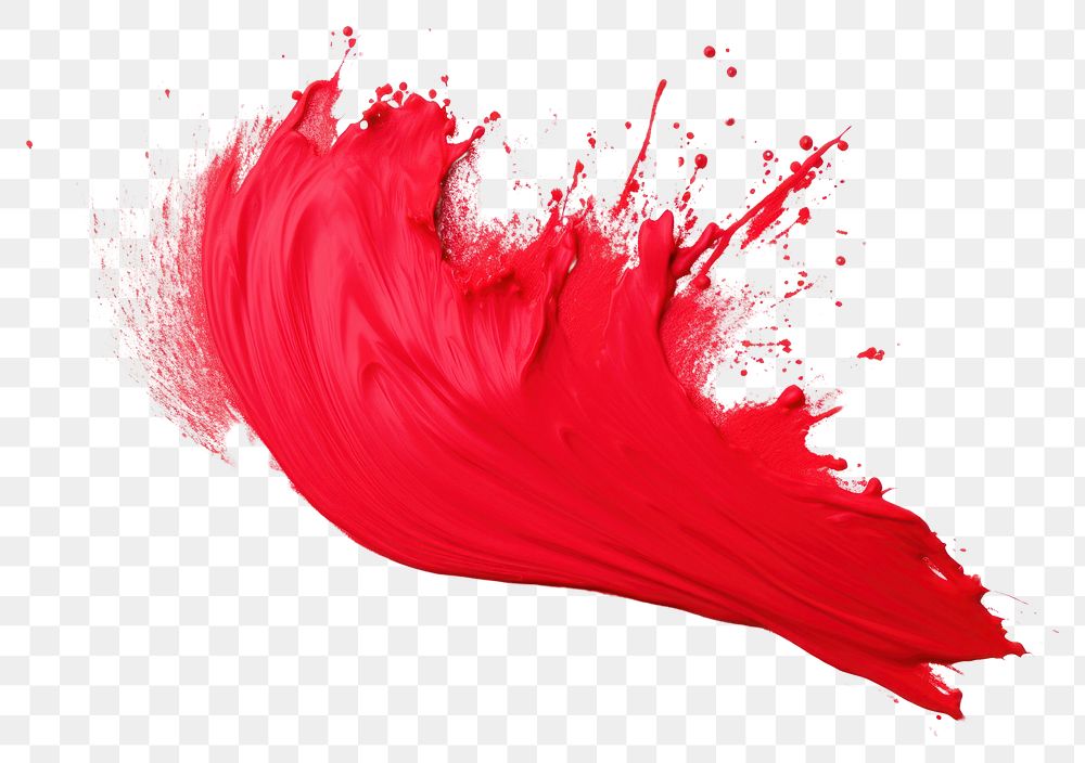 PNG Splash red paint white background splattered.