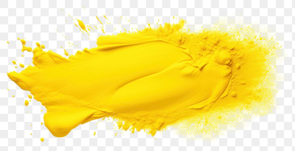 PNG Splash yellow paint white background splattered.