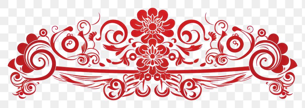 PNG Chinese new year ornaments pattern line white background.