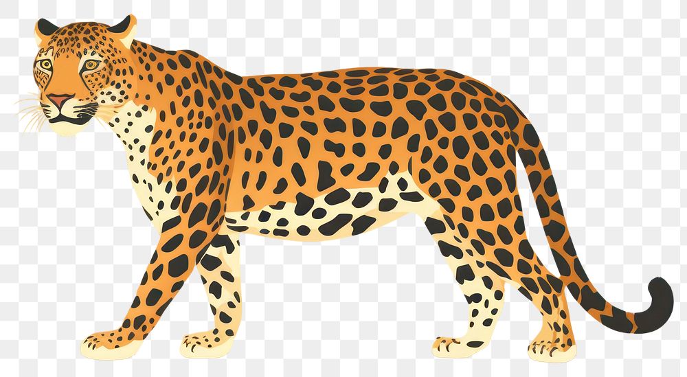 PNG Leopard wildlife cheetah animal. AI generated Image by rawpixel.