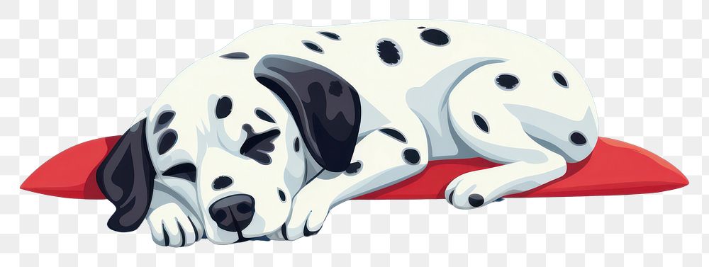 PNG Dalmatian sleep animal mammal pet. AI generated Image by rawpixel.