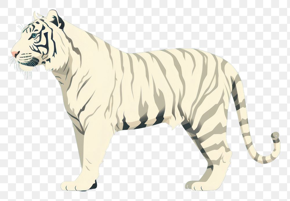 PNG White tiger wildlife animal mammal. AI generated Image by rawpixel.