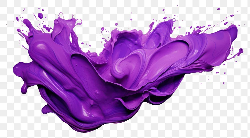 PNG Splash purple paint white background creativity.