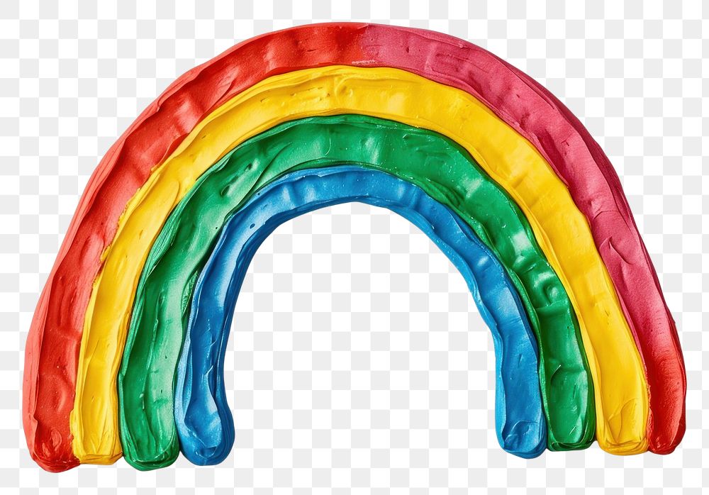 PNG  Plasticine of rainbow toy creativity horseshoe.