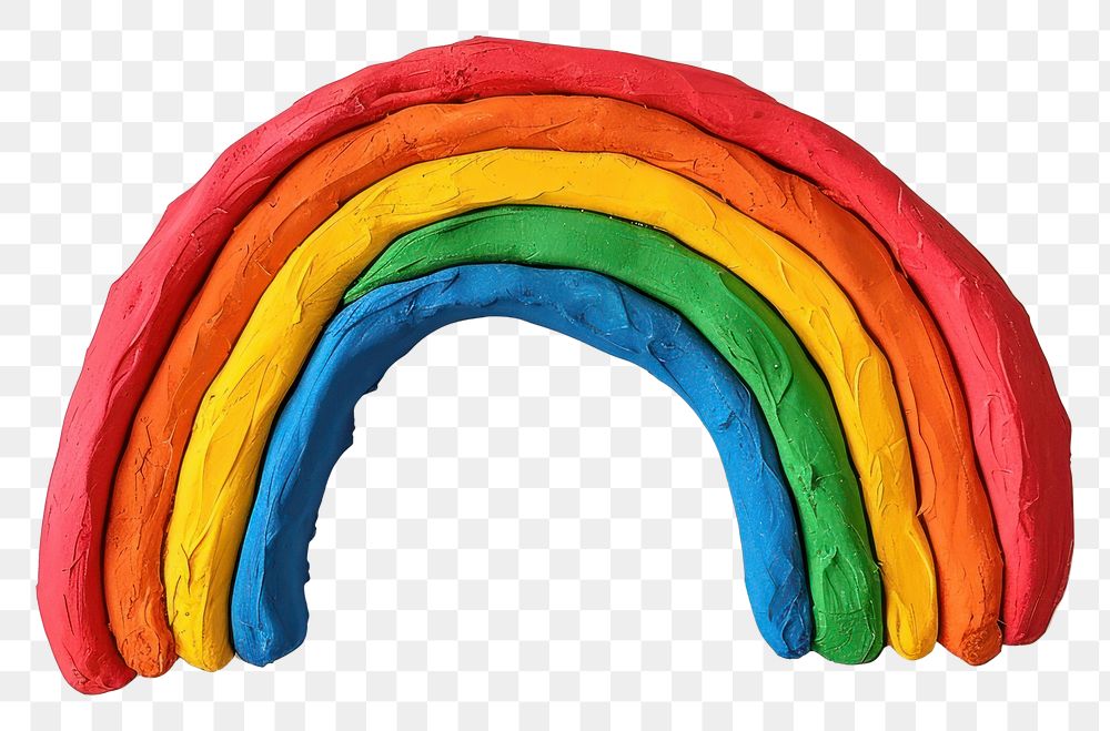PNG  Plasticine of rainbow creativity variation horseshoe.