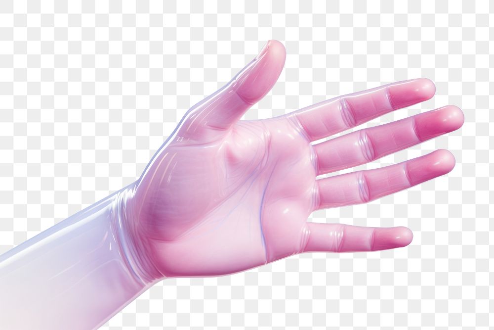 PNG  Hand finger pink white background. AI generated Image by rawpixel.