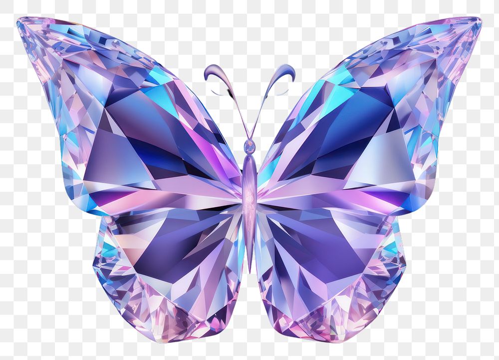PNG Butterfly shape gemstone crystal jewelry accessories.